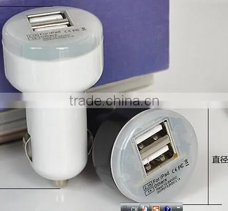Led Light 2 Usb Car Charger Car Adapter 2.1A photo-2