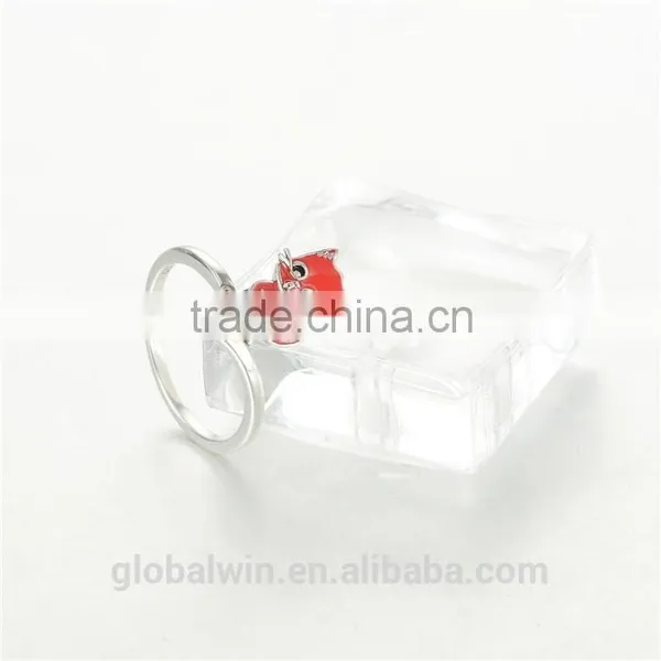 Sterling Silver Jewelry Red Enamel Cute Cat Lady Ring photo-5