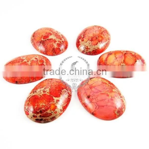 30x40mm Big Oval Orange Imperial Jasper Cabochon Beads,gemstone Pendant Cabochon Stone Beads Set for Earrings,rings,4120025 photo-2