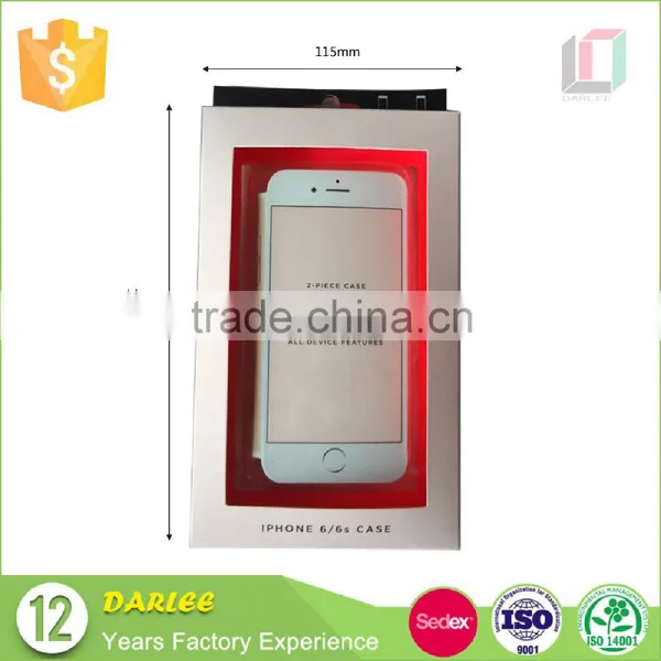 Hot Sale Creative Design Embossed UV Clear Window Custom Recyclable Packaging Box for Iphone Case photo-5