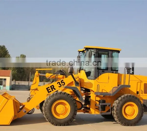 Everun Brand CE Approved ER35 Small Construction Wheel Loader Front End Loader With Standard Bucket photo-3