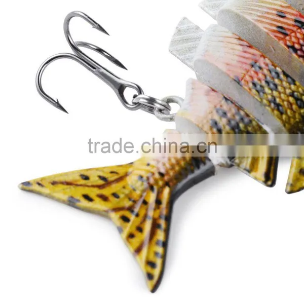 6 Colors Available 10CM 6 Part Long Lip Weever Shape Crankbait Hook Lure Fish Lure Baits Simulation Fishing Tackle Wiht 2 Hooks photo-3