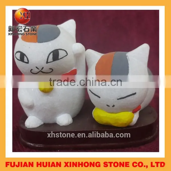 Lovely White Marble Dog Stone Craft Table Decoration photo-5