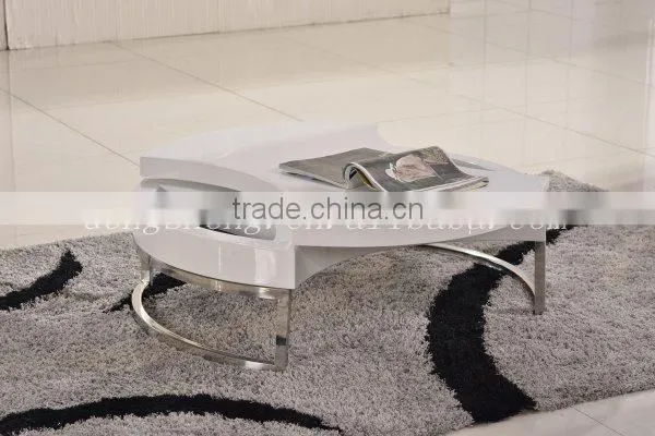MDF Bake White Painting Side Table/coffee Table BJ2007 photo-2