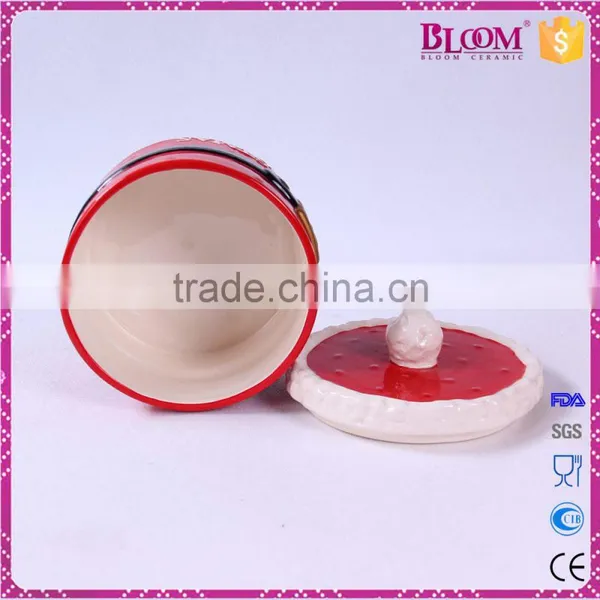 Round Shaped Ceramic Christmas Candy Jar With Lid photo-5