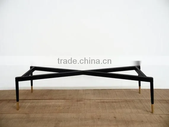 28 Inch Height Metal Iron Table Base With Brass Legs photo-2