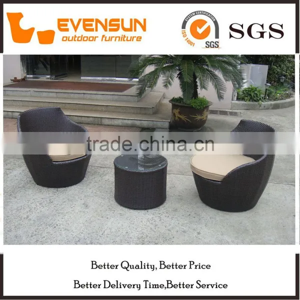 3PCS Egg Shape Stacking Wicker Sofa Set photo-4