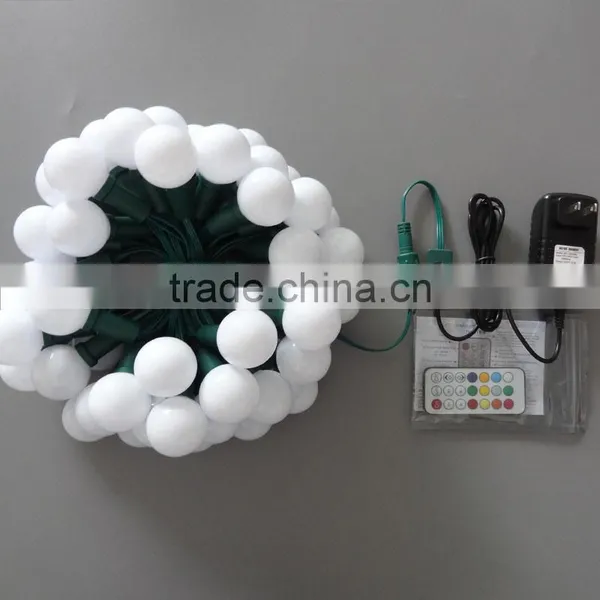 Full Color Christmas Holiday Decoration Light Decoration LED String Light F8 RGB Strawhat LED Light photo-5