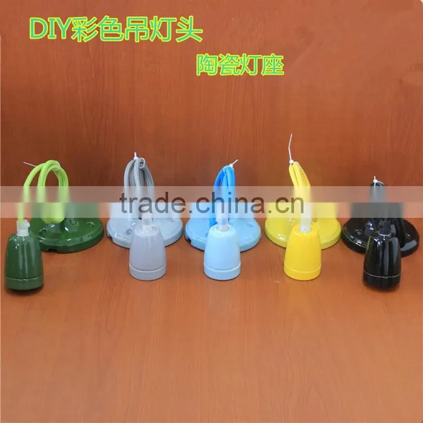 E27 DIY Colorful Screw Contemporary Ceiling Porcelain Droplight Drop Light Lampholder photo-2