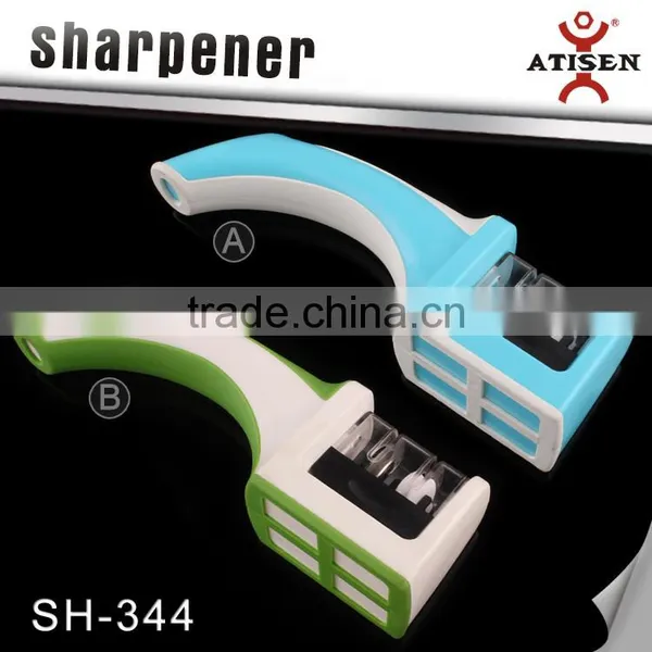 2 Step Pocket Knife Sharpener, Course/Fine, For Straight Edge Knives photo-2