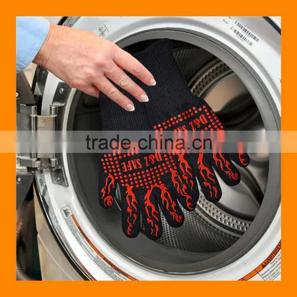 932F Heat Proof Cut Resistant Silicone Hot Surface Handler BBQ Baking Gloves photo-4