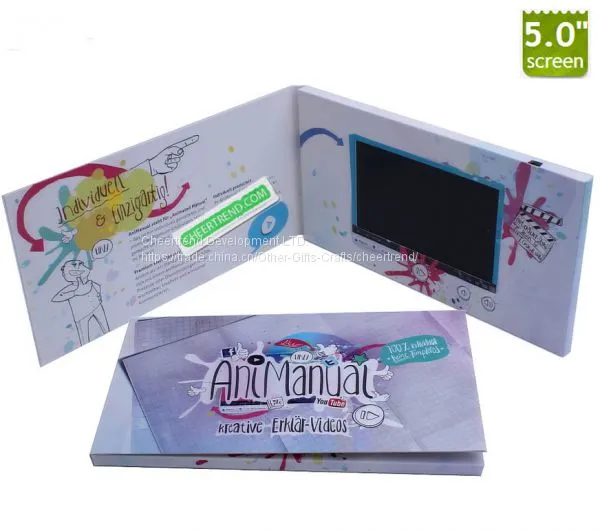 Custom Business Brochure With Video Screen , 2.4