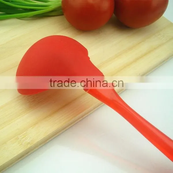 Silicone Kitchen Cooking Soup Ladle With Nylon Handle photo-6