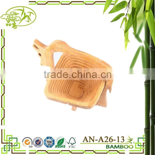 Aonong All-Natural Bamboo Folding Collapsible Fruit Basket Living Room Carving Tools