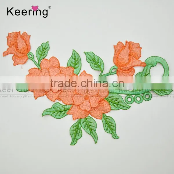 New Applique Professinal Embroidery Flower Patches Embroidery Patch For Clothes WEF-755 photo-3