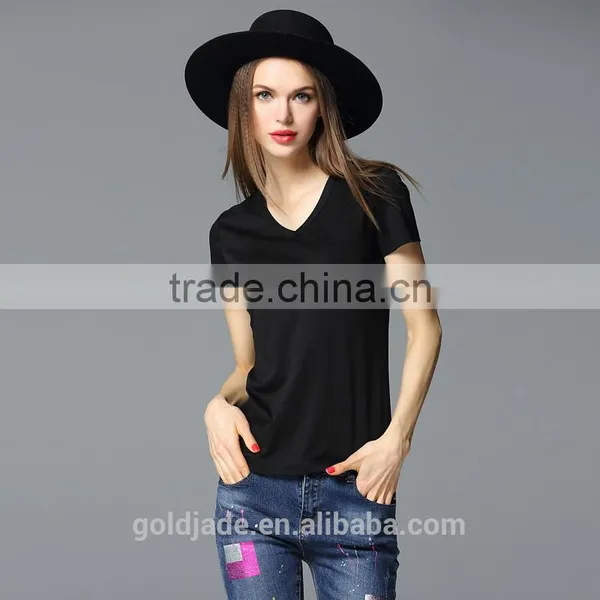 Wholesale Slim Fit Blank T-shirt Women Short-sleeve t Shirt Design photo-2