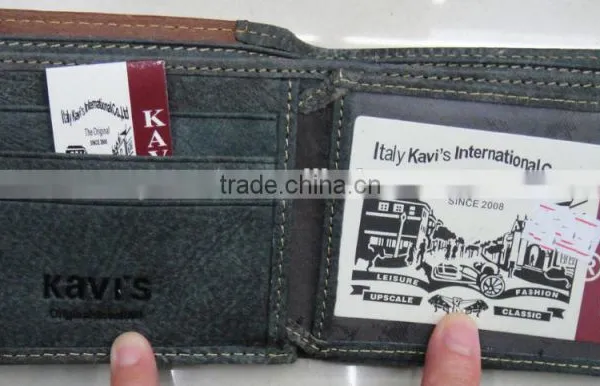 Fashion Golden Factory Men Genuine Leather Patches Work New Wallet photo-4