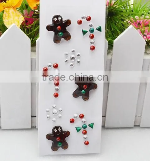 High Quality Wholesale Custom Children DIY Toy Self Adhesive Acrylic Craft Scrapbooking Gems Stone Sticker photo-4