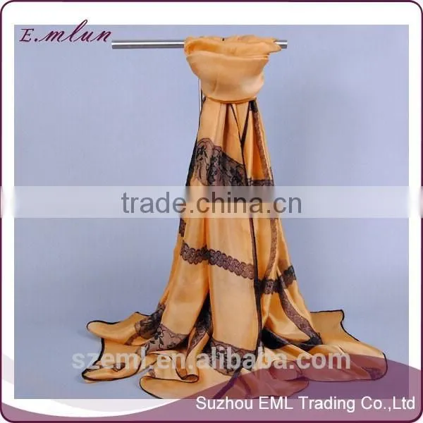 Wholesale Fashion Ladies Handmade Silk Shawl/100% Silk Scarf/infinity Scarf photo-6