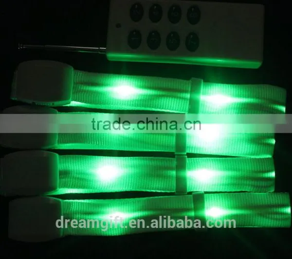 2016 New Party Goods Far Distance Remote Control LED Fabric Wristband Changed 15 Colors Sepcial for Big Party or Vocal Concert photo-3