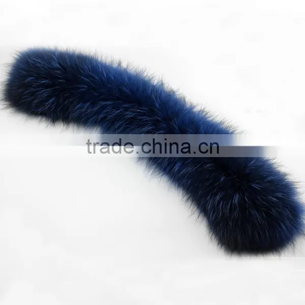 Myfur Natural Real Raccoon Fur Cowl Collar Trim Top Quality Big Size Animal Fur Hood photo-2
