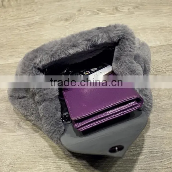 Hottest Popular Fur Leather Bag Ladies Handbag 2017 Hobo Bag photo-4