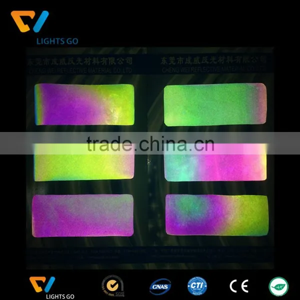 Glow in the Dark hi Vis Fashion Rainbow Color 3M Reflective Material photo-4