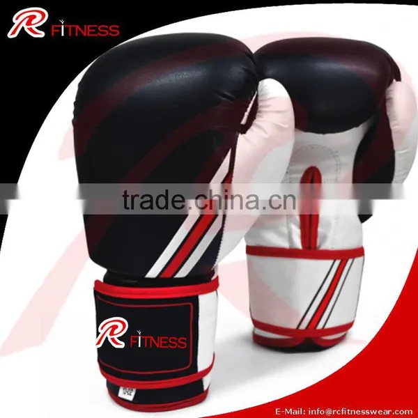 PU Boxing Gloves High Tech Artificial Leather Black photo-5