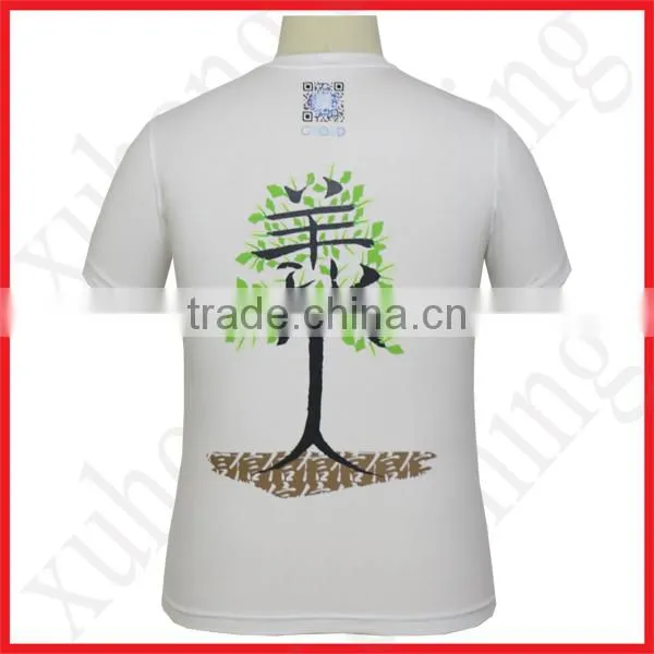 Tshirts With Logo Rubber Printing Ring Spun Cotton photo-3