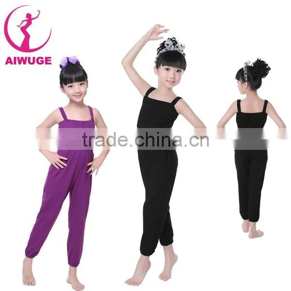Child Ballet Leotard Jumpsuit Children Cotton Gymnastic Suspenders Pants Training Ballet Dancewear photo-2