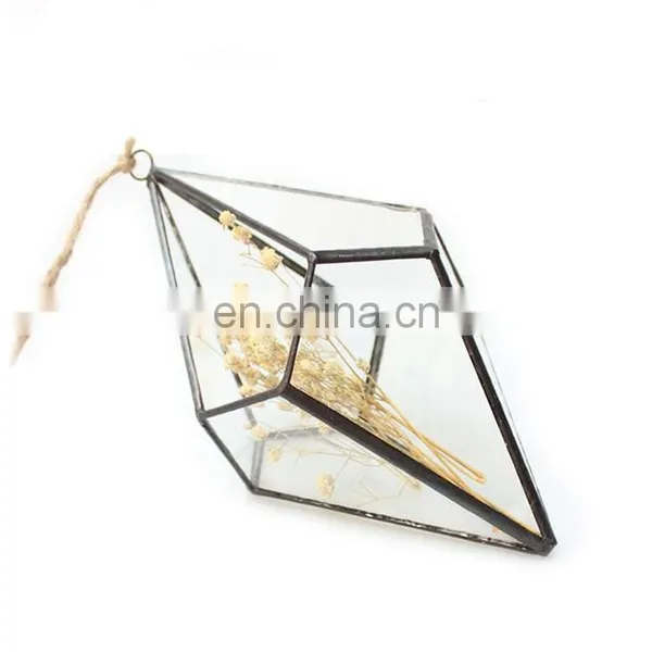Terrarium Geometric Glass Terrarium Wholesale With Ring Lead-free