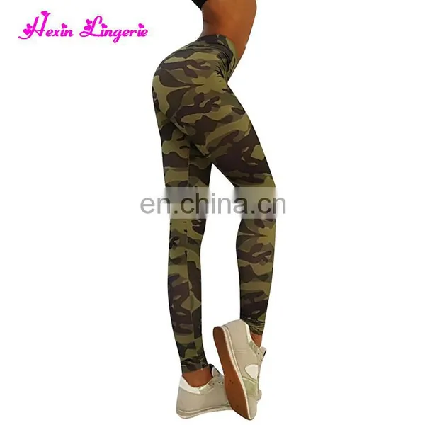 Custom Fashion Seamless Sports Printed Camouflage Yoga Pants Saxy Girl photo-4