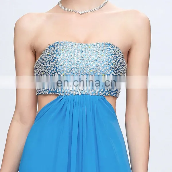 Grace Karin Sexy Beaded Backless Chiffon Ladies Long Evening Party Wear Gowns CL3437-2 photo-4