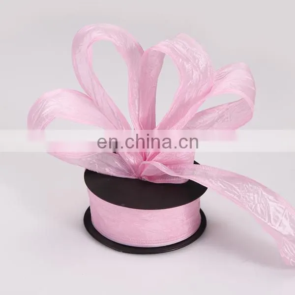 2015 Latest Fashion Graceful Crumpled Pure Silk Satin Ribbon photo-4