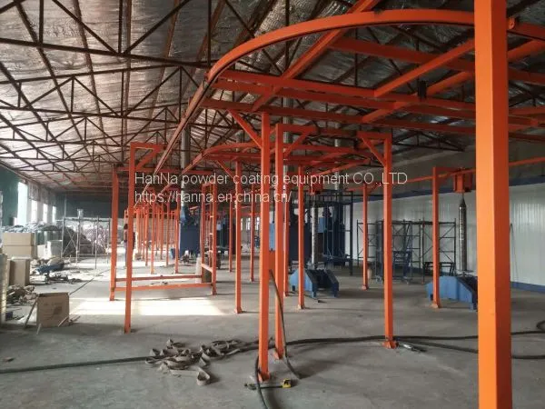 Hot Sale Electrostatic Aluminum Profile Powder Coating Line System photo-2