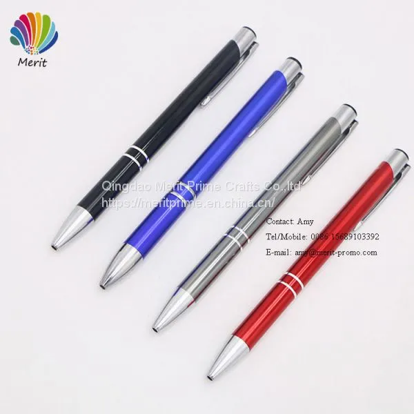 Hot Selling Custom Ball Point Metal Click Pen Logo Printed Laser Engraving Logo Pen For Sale photo-2