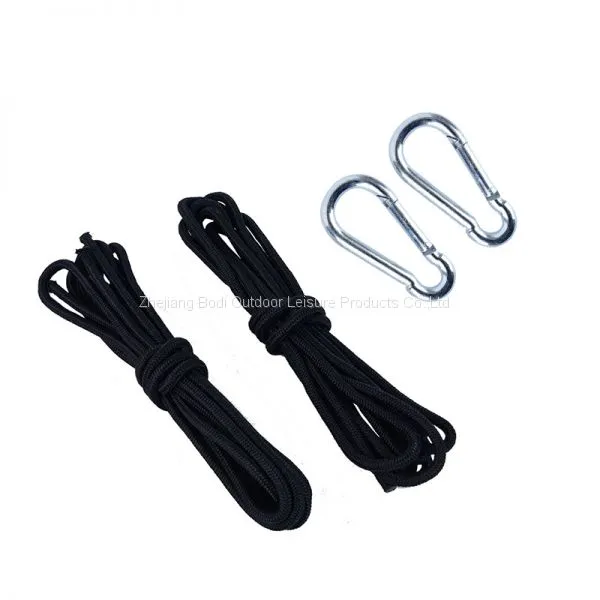 Amazon Hot Sale Outdoor Camping Lightweight Terylene Hammock With Straps and Carabiners photo-4