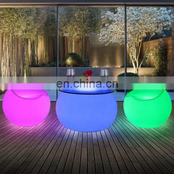 Plastic Portable Bar Furniture Illuminated Led Bar Counter photo-3