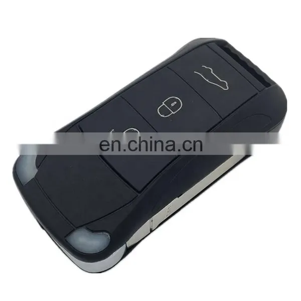 3 Buttons Flip Remote Control Car Key Shell Cover Case Fob For Porsche Key Cayenne 2004-2011 photo-2