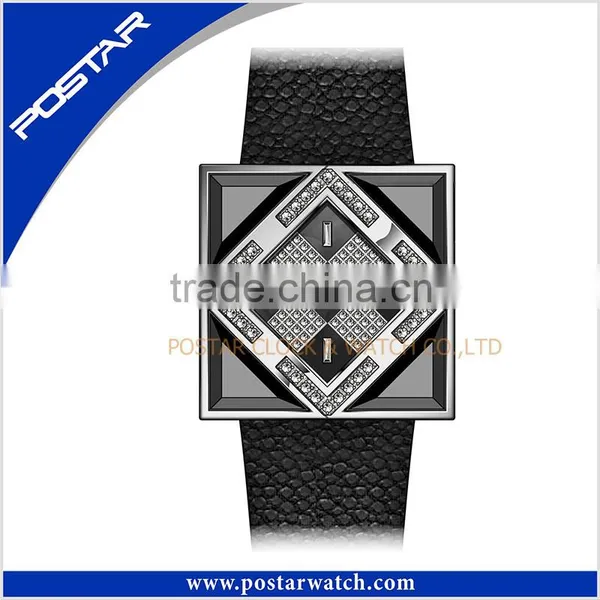 High Quality Design Your Fashion Leather Watch Japan Movt Quartz Watch Stainless Steel Bezel photo-3
