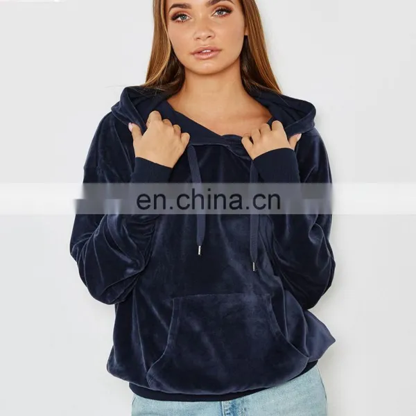 Autumn Winter Jogger Jumper Gym Custom Workout Velvet 2 Piece Pant Women Set Oversize Hoodie Women