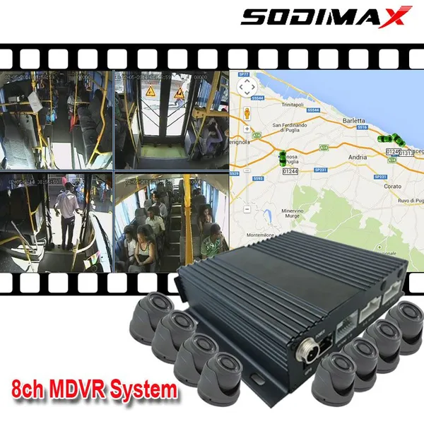 3G/4G Wifi 500GB SD Card Storage 8CH Mobile DVR 8Channel Vehicle Real-Time Recorder MDVR photo-3