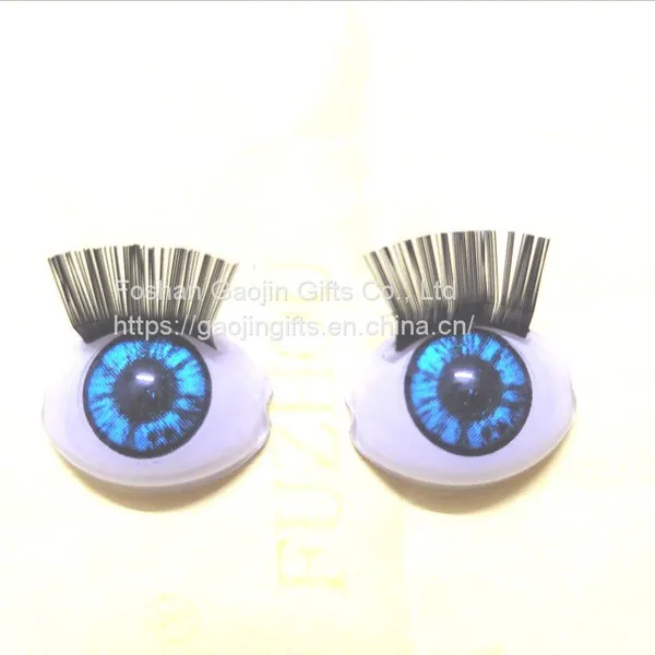Plastic Oval Fix Doll Eyes With Eyelash photo-5
