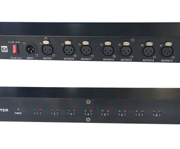 DMX 512 Lighting Splitter 8 Channels