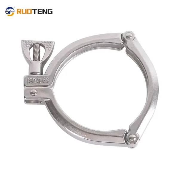 [RUOTENG] ISO Heavy Duty Three Piece Sanitary Stainless Steel 304/316L Pipe Fitting 3 PCS Part Ferrule Clamp photo-2