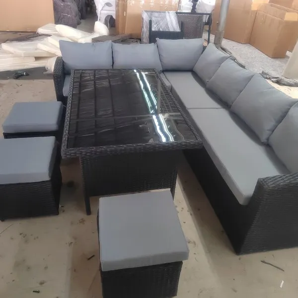 Nordic Style High Quality PE Rattan Sofa Set Modern Outdoor Rattan Sofa Set Leisure Used Garden Parties Sofa Sets photo-4