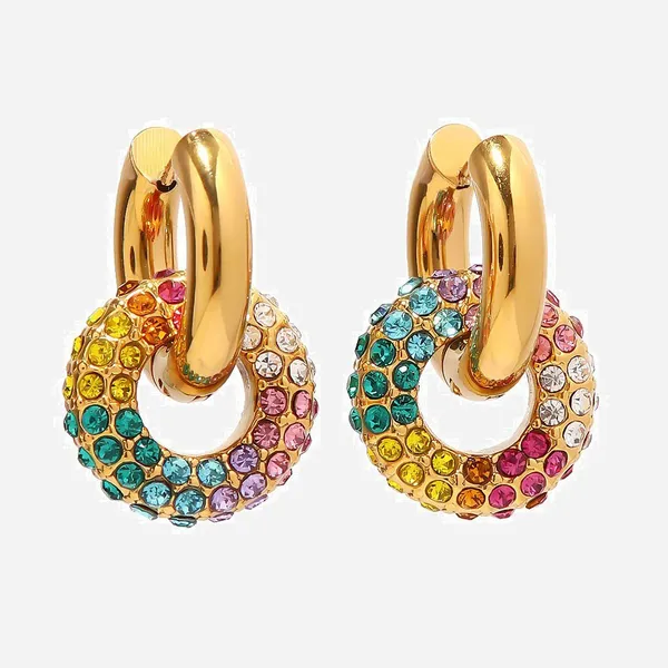 Trendy Water Drop Stainless Steel Vacuum Earrings - Fashion Jewelry photo-2