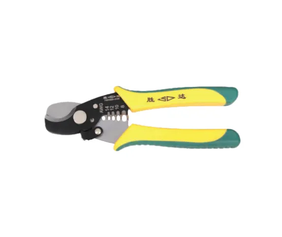 7 Inch Cable Wire Stripper Plier, High Carbon Steel Wire Cutter with Dual Color Non-slip Handle, Precision Wire Stripping Tool