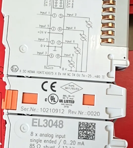 BECKHOFF EL3048 EtherCAT 8-Kanal-Analogeingabemodul mit 0-20 mA Stromeingang, Industrielle Automatisierungs-IO-Schnittstelle, PLC-Modul photo-4