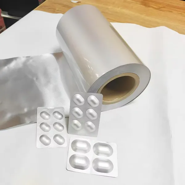 20 Micron Medicinal Aluminum Foil Roll for Cold Formed Blister Packaging With PVC Coating photo-3